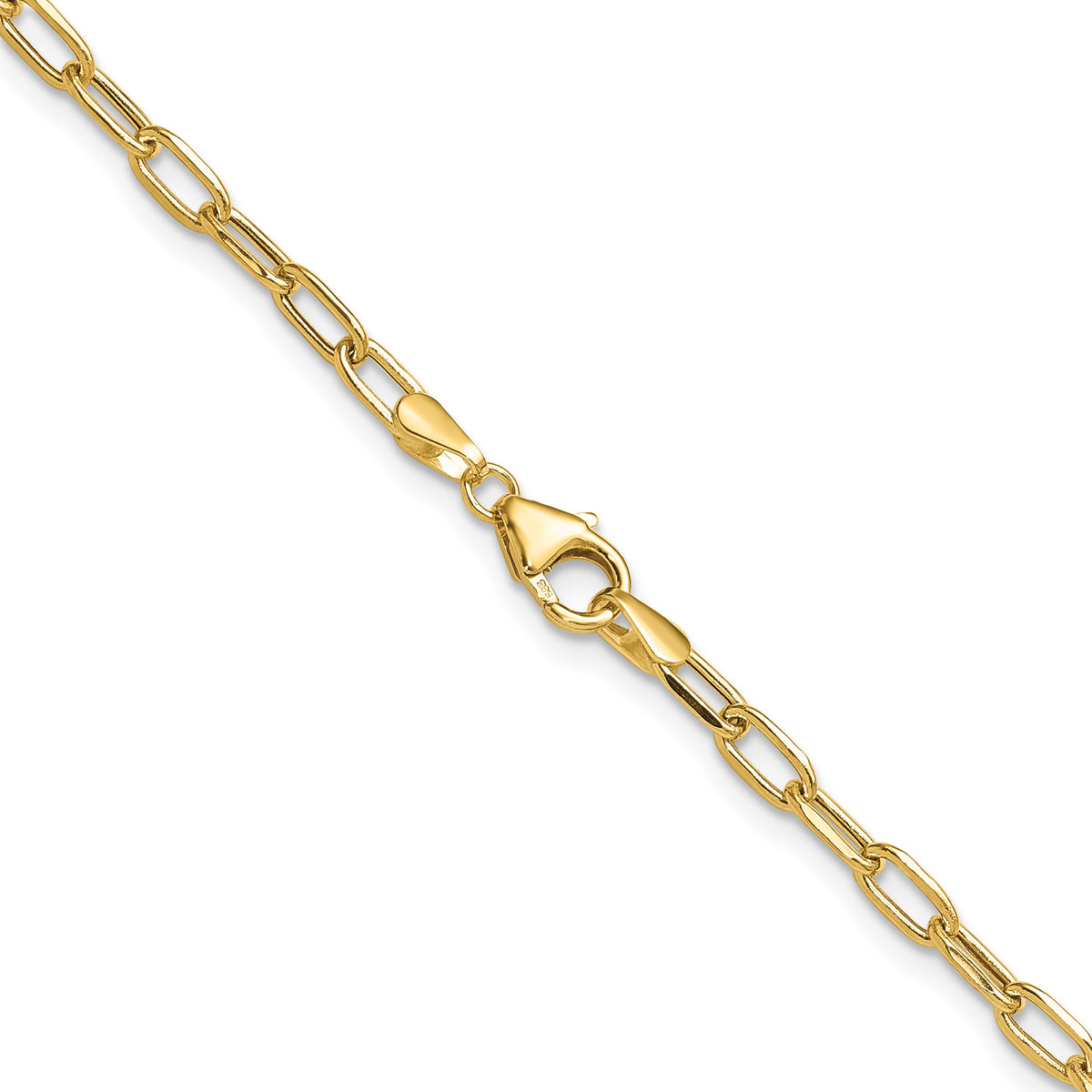 Leslie's 14k Semi-Solid Diamond-Cut Paperclip Chain - 16 in / 3 mm