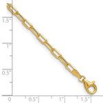 Leslie's 14k Semi-Solid Diamond-Cut Paperclip Chain Bracelet - 7 in / 3 mm