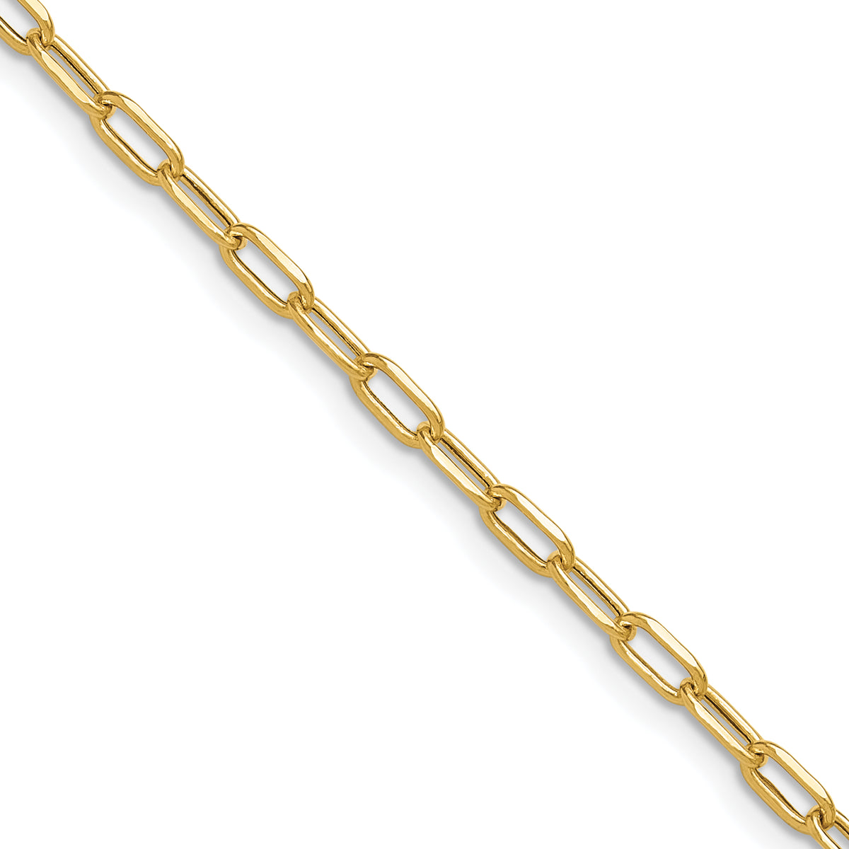 Leslie's 14k Semi-Solid Diamond-Cut Paperclip Chain - 16 in / 3 mm