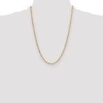 Leslie's 14k Semi-Solid Diamond-Cut Paperclip Chain - 24 in / 3.7 mm