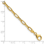 Leslie's 14k Semi-Solid Diamond-Cut Paperclip Chain Bracelet - 7 in / 3.7 mm