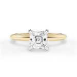 Alicia Asscher Cut Lab Grown Diamond 18Kt Yellow Gold Engagement Ring