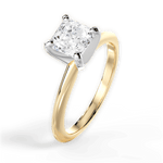 Alicia Asscher Cut Lab Grown Diamond 18Kt Yellow Gold Engagement Ring - View 4