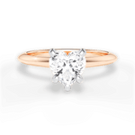 Alicia Heart Cut Lab Grown Diamond 18Kt Rose Gold Engagement Ring