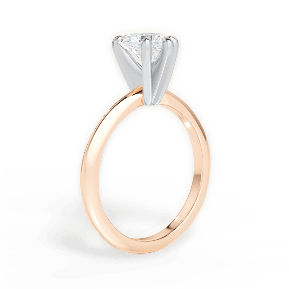 Alicia Heart Cut Lab Grown Diamond 18Kt Rose Gold Engagement Ring - View 4