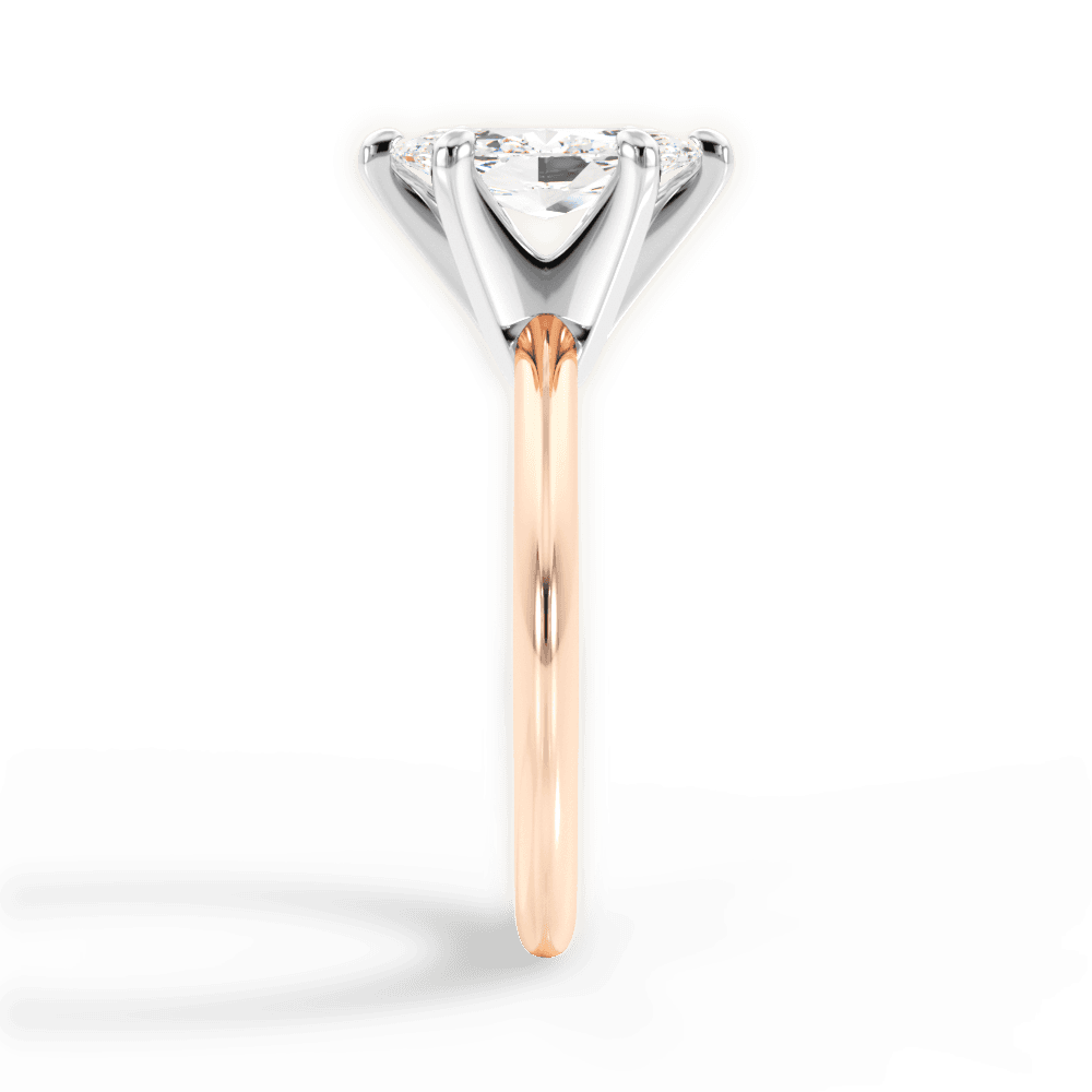 Alicia Marquise Cut Lab Grown Diamond 18Kt Rose Gold Engagement Ring - View 3