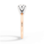 Alicia Round Cut Lab Grown Diamond 18Kt Rose Gold Engagement Ring - View 3