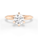 Celia Round Cut Lab Grown Diamond 18Kt Rose Gold Engagement Ring