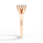 Celia Round Cut Lab Grown Diamond 18Kt Rose Gold Engagement Ring - View 3