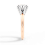 Barbara Round Cut Lab Grown Diamond 18Kt Rose Gold Engagement Ring - View 2