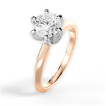 Barbara Round Cut Lab Grown Diamond 18Kt Rose Gold Engagement Ring - View 4
