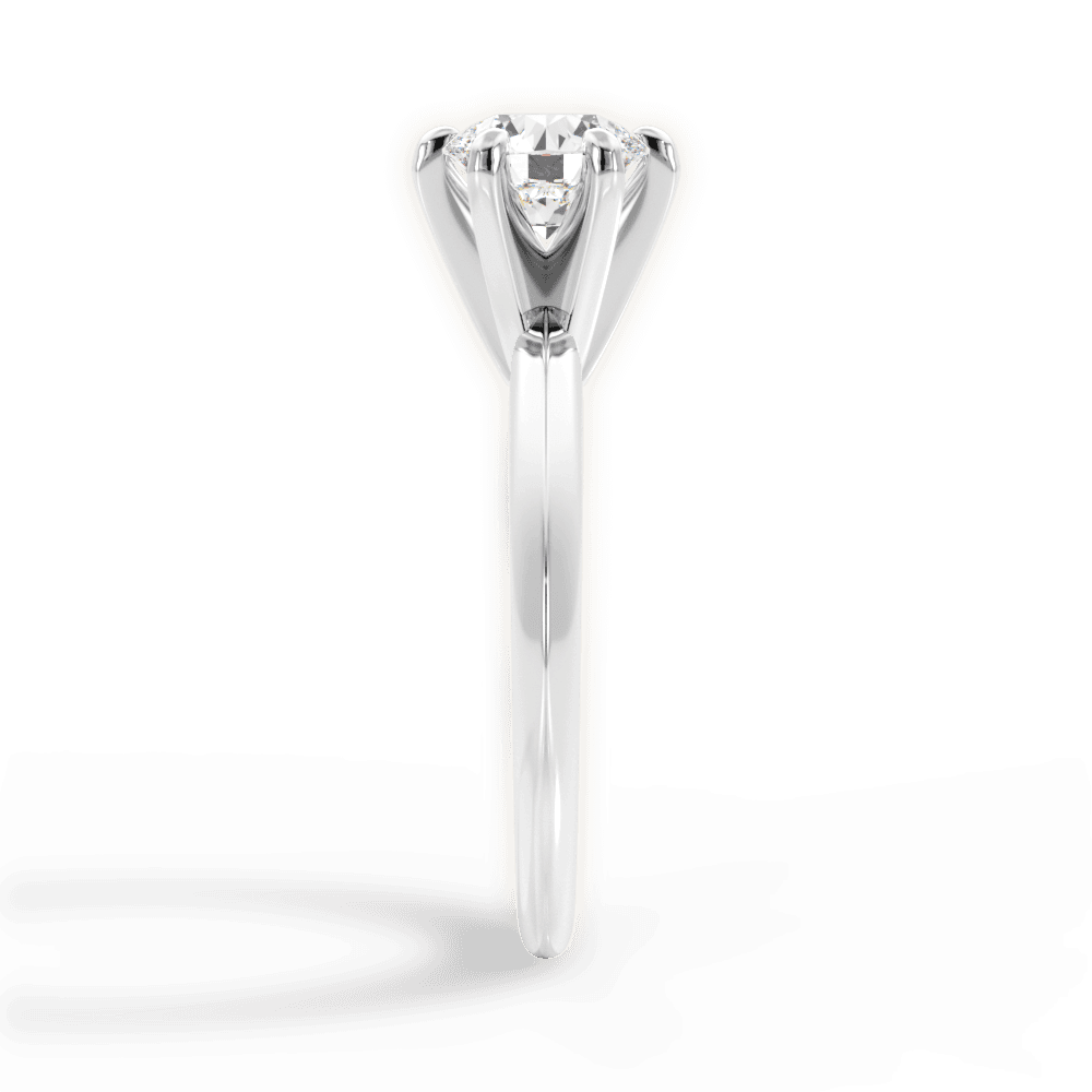 Barbara Round Cut Lab Grown Diamond 18Kt White Gold Engagement Ring - View 2