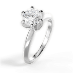 Barbara Round Cut Lab Grown Diamond 14Kt White Gold Engagement Ring - View 4