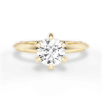 Celia Round Cut Lab Grown Diamond 18Kt Yellow Gold Engagement Ring