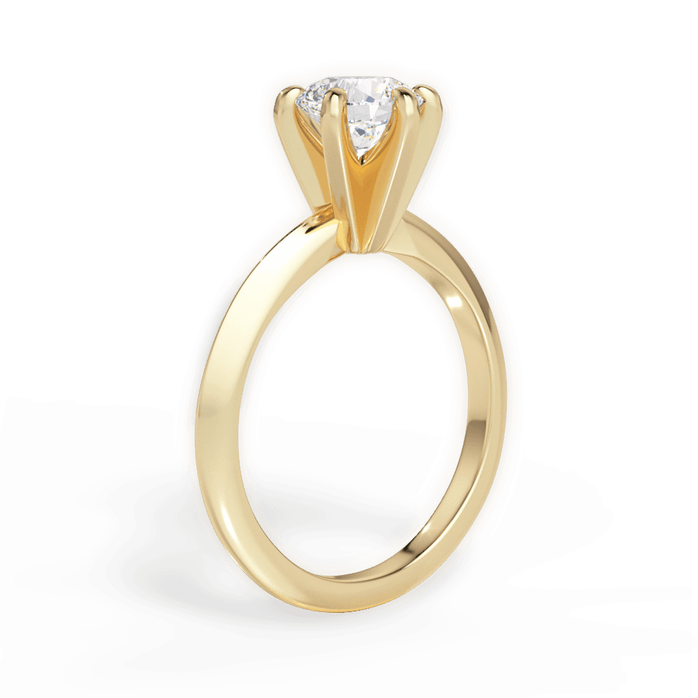 Celia Round Cut Lab Grown Diamond 18Kt Yellow Gold Engagement Ring - View 3