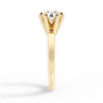 Celia Round Cut Lab Grown Diamond 18Kt Yellow Gold Engagement Ring - View 2