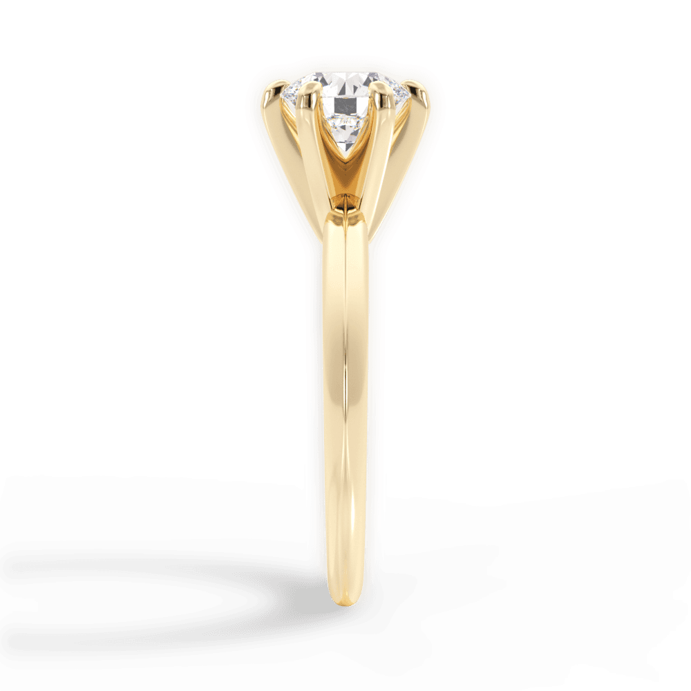 Celia Round Cut Lab Grown Diamond 18Kt Yellow Gold Engagement Ring - View 2