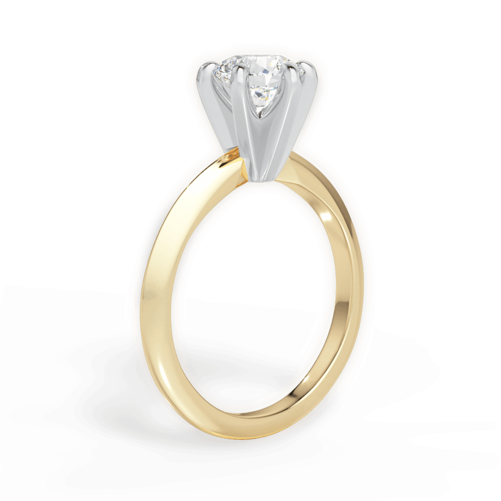 Barbara Round Cut Lab Grown Diamond 18Kt Yellow Gold Engagement Ring - View 3