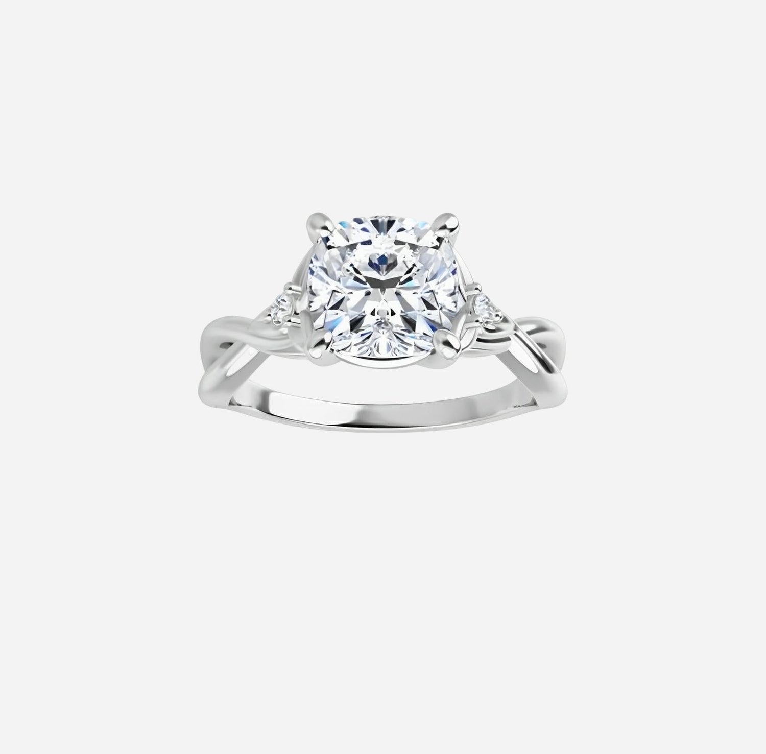 Bridal set, rose gold and lab grown diamonds