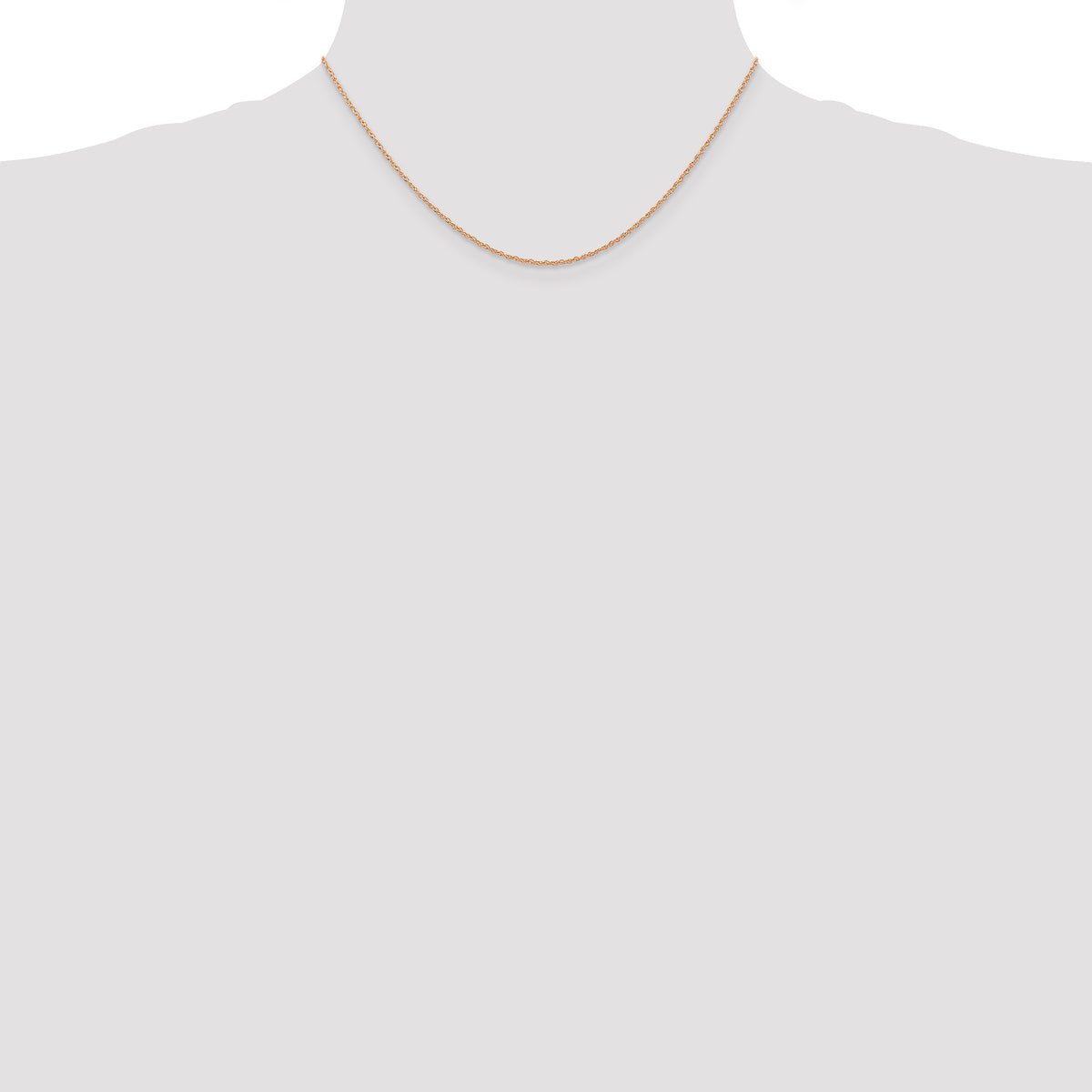 Gold (10K & 14K) Carded Cable Rope Chain - 14k Rose Gold / 16 in / 0.7 mm