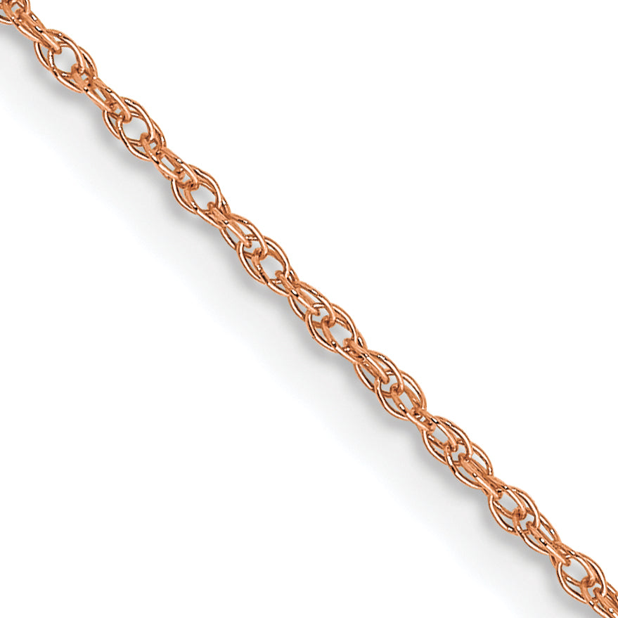 Gold (10K & 14K) Carded Cable Rope Chain - 14k Rose Gold / 16 in / 0.7 mm