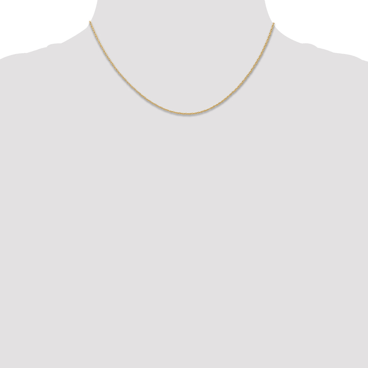 Gold (10K & 14K) Carded Cable Rope Chain - 14k Yellow Gold / 16 in / 0.7 mm