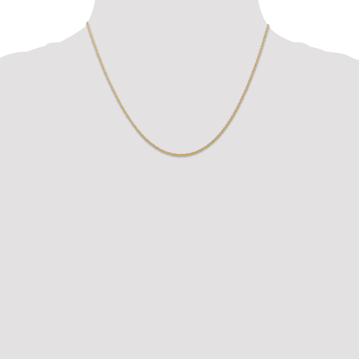 Gold (10K & 14K) Carded Cable Rope Chain - 14k Yellow Gold / 18 in / 0.7 mm