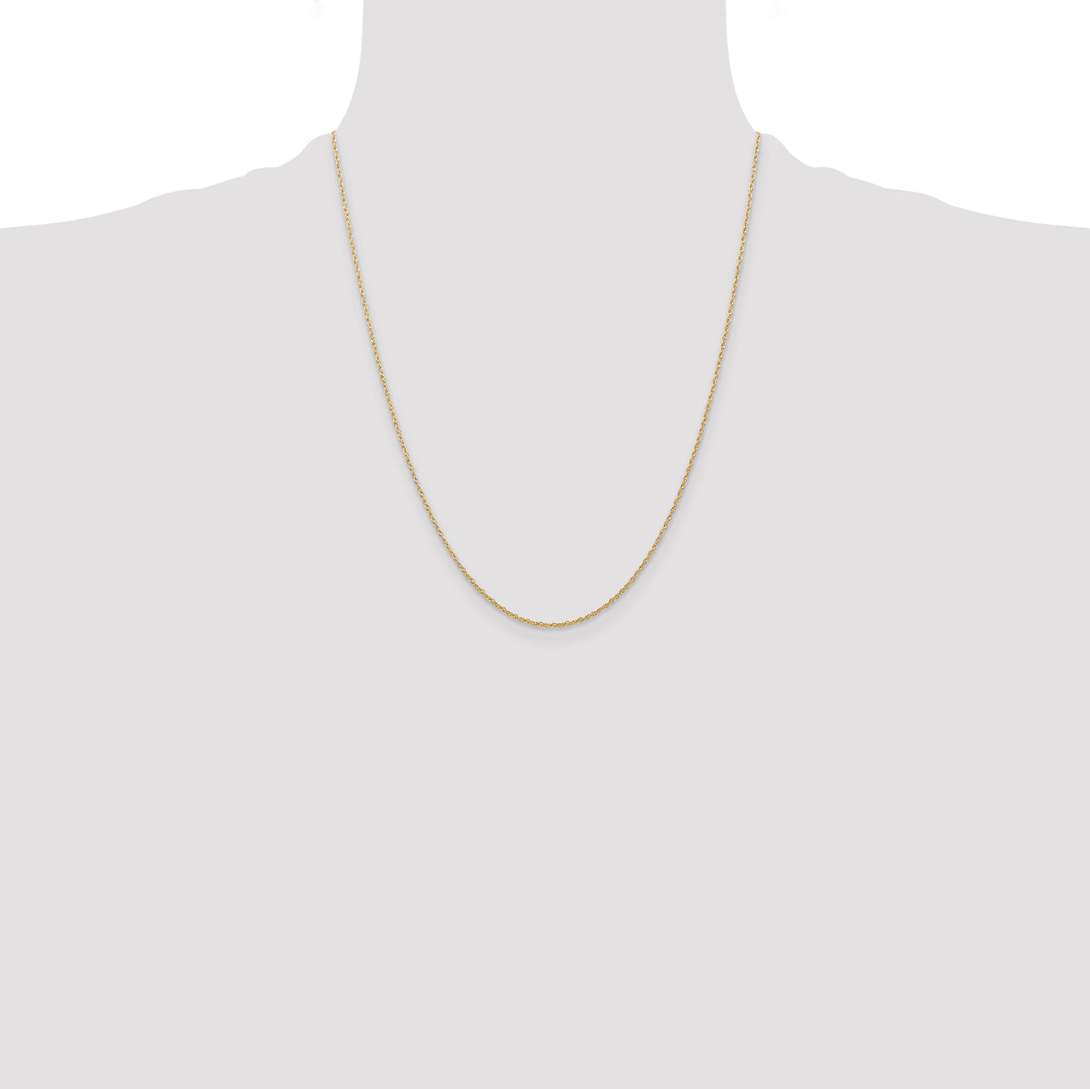 Gold (10K & 14K) Carded Cable Rope Chain - 14k Yellow Gold / 22 in / 0.7 mm
