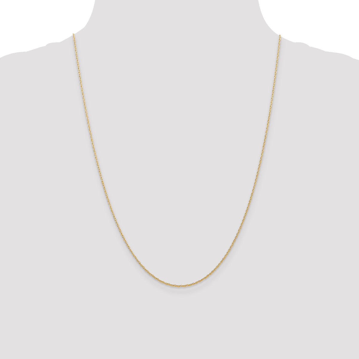 Gold (10K & 14K) Carded Cable Rope Chain - 14k Yellow Gold / 24 in / 0.7 mm