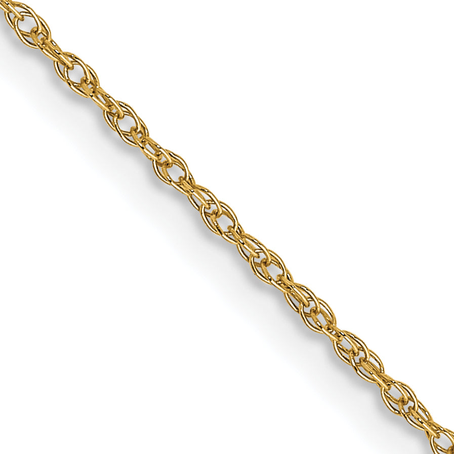 Gold (10K & 14K) Carded Cable Rope Chain - 14k Yellow Gold / 14 in / 0.7 mm