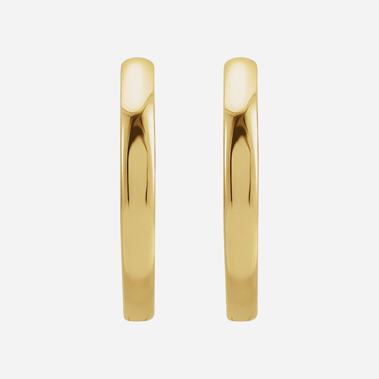 14K Yellow Hinged 12.5 mm Hoop Earrings