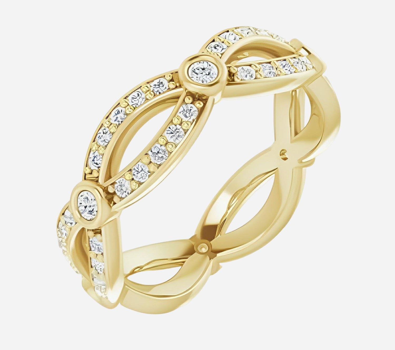 Diamond eternity band white gold & natural diamonds