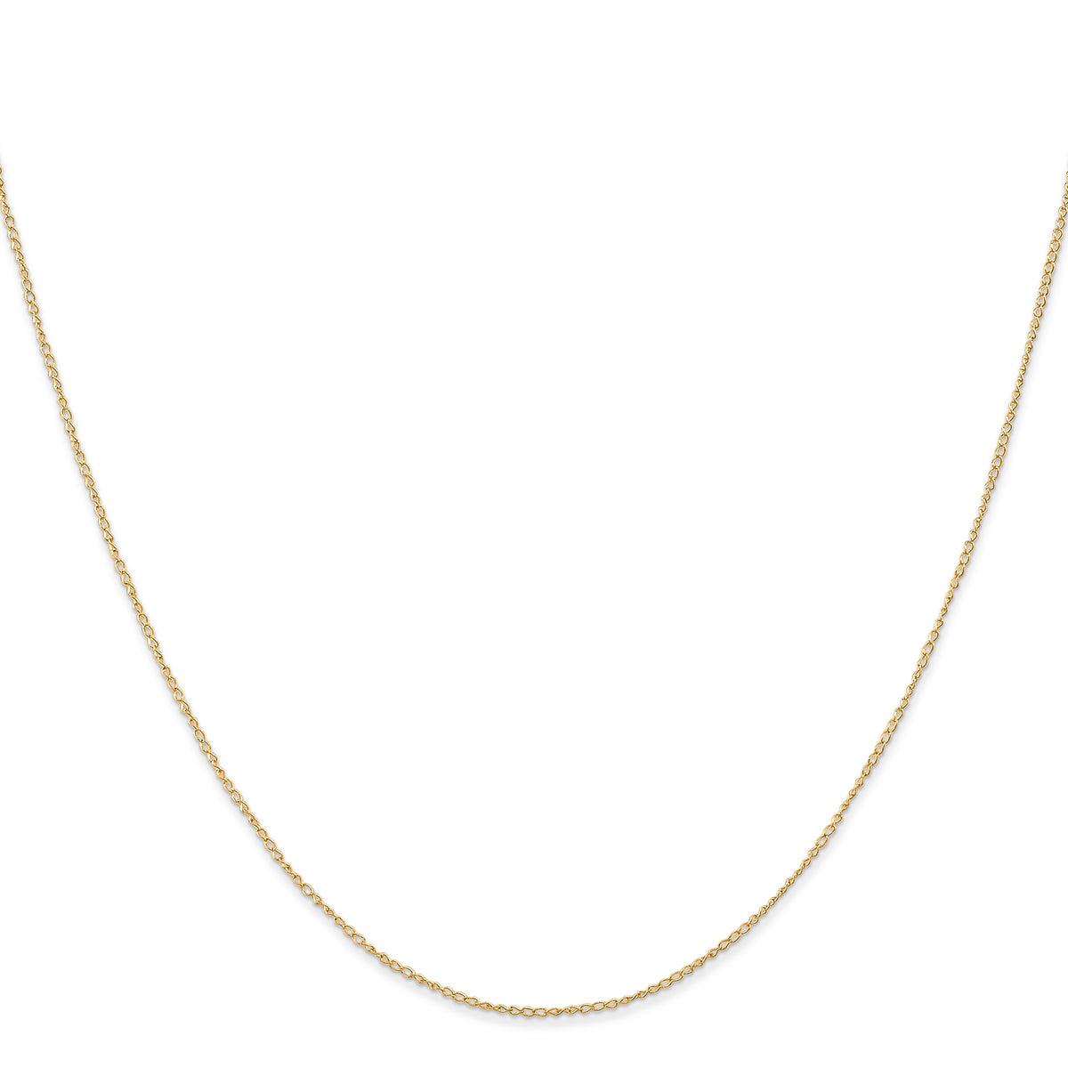 Gold (10K & 14K) Carded Curb Chain - 14k Yellow Gold / 16 in / 0.5 mm