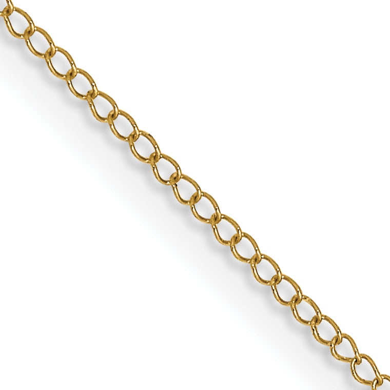 Gold (10K & 14K) Carded Curb Chain - 14k Yellow Gold / 16 in / 0.5 mm