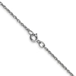 Gold (10K & 14K) Carded Cable Rope Chain - 14k White Gold / 14 in / 0.95 mm