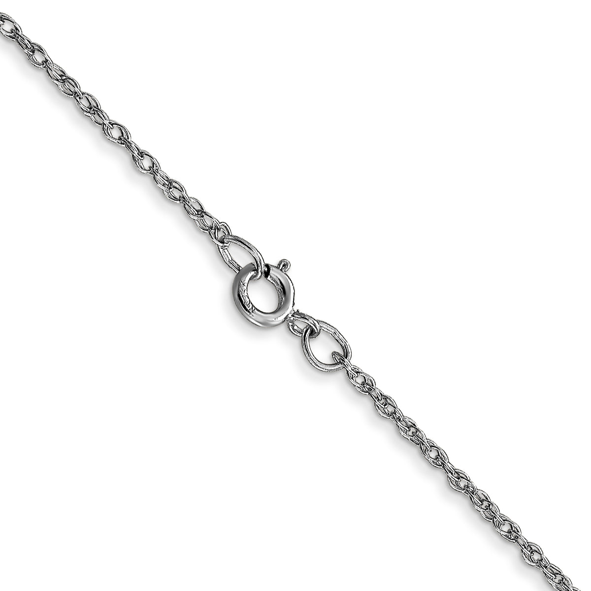 Gold (10K & 14K) Carded Cable Rope Chain - 14k White Gold / 14 in / 0.95 mm