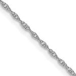 Gold (10K & 14K) Carded Cable Rope Chain - 14k White Gold / 14 in / 0.95 mm