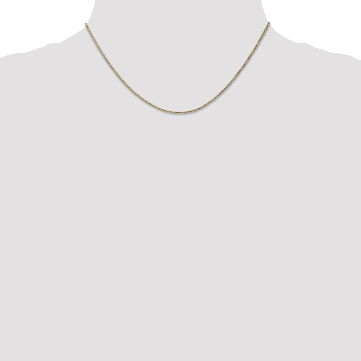 Gold (10K & 14K) Carded Cable Rope Chain - 14k Yellow Gold / 16 in / 0.95 mm