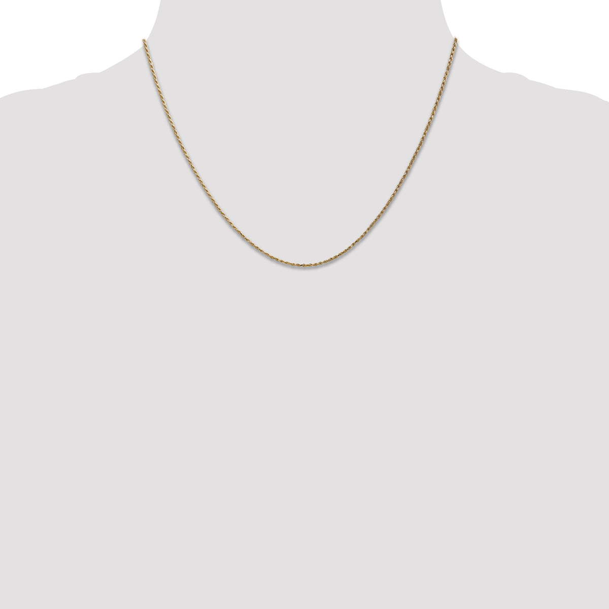 Gold (10K & 14K) Carded Cable Rope Chain - 14k Yellow Gold / 18 in / 0.95 mm