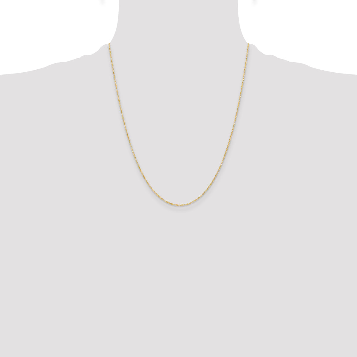 Gold (10K & 14K) Carded Cable Rope Chain - 14k Yellow Gold / 22 in / 0.95 mm