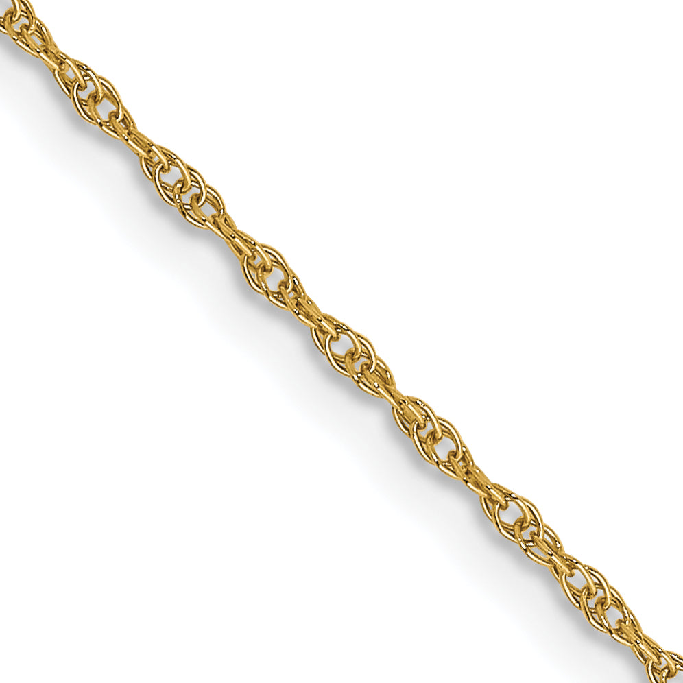 Gold (10K & 14K) Carded Cable Rope Chain - 14k Yellow Gold / 14 in / 0.95 mm