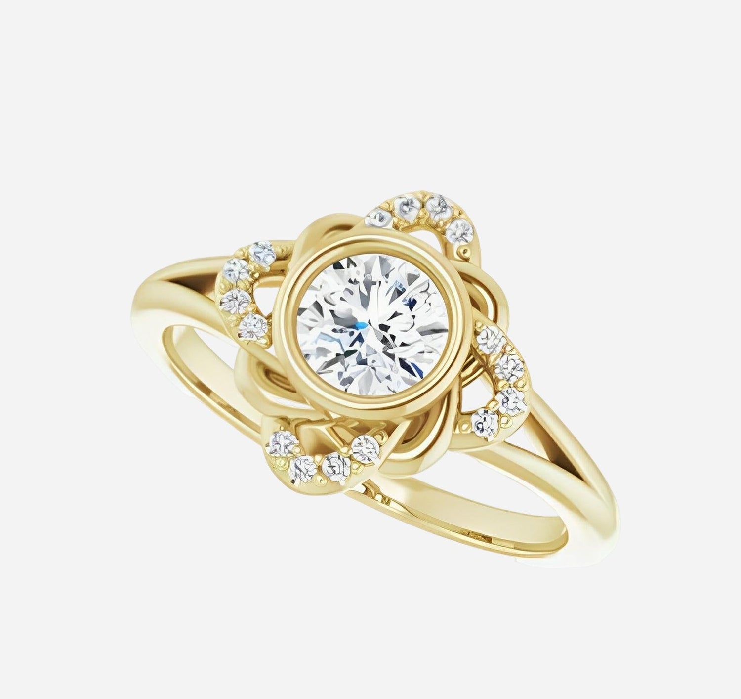 White gold and natural diamond ring.