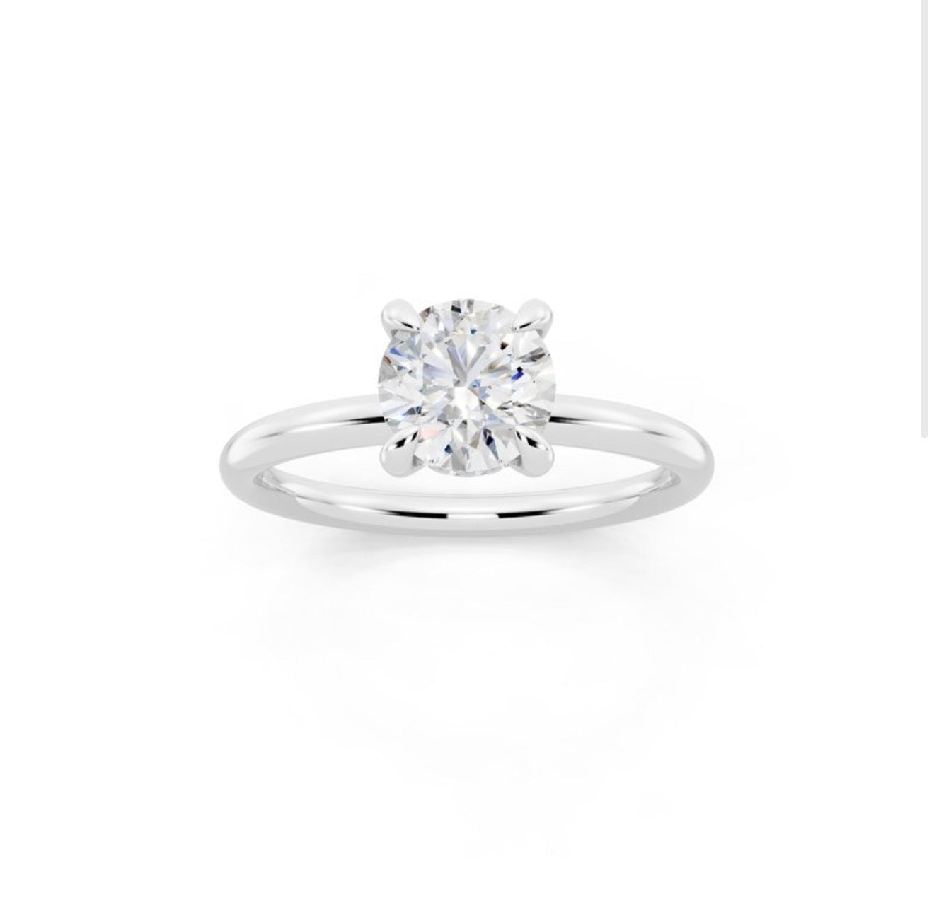 2.00 Ctw 14Kt White Gold Round Solitaire Ring