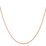 Gold (10K & 14K) Carded Cable Rope Chain - 14k Rose Gold / 16 in / 1.15 mm
