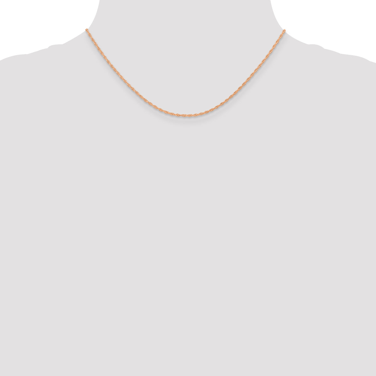 Gold (10K & 14K) Carded Cable Rope Chain - 14k Rose Gold / 16 in / 1.15 mm