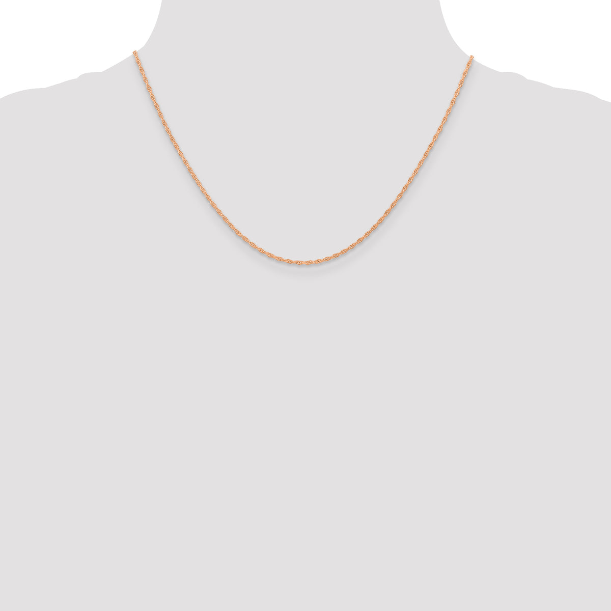Gold (10K & 14K) Carded Cable Rope Chain - 14k Rose Gold / 18 in / 1.15 mm