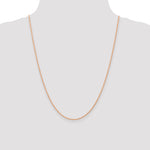 Gold (10K & 14K) Carded Cable Rope Chain - 14k Rose Gold / 24 in / 1.15 mm
