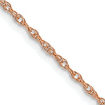 Gold (10K & 14K) Carded Cable Rope Chain - 14k Rose Gold / 16 in / 1.15 mm