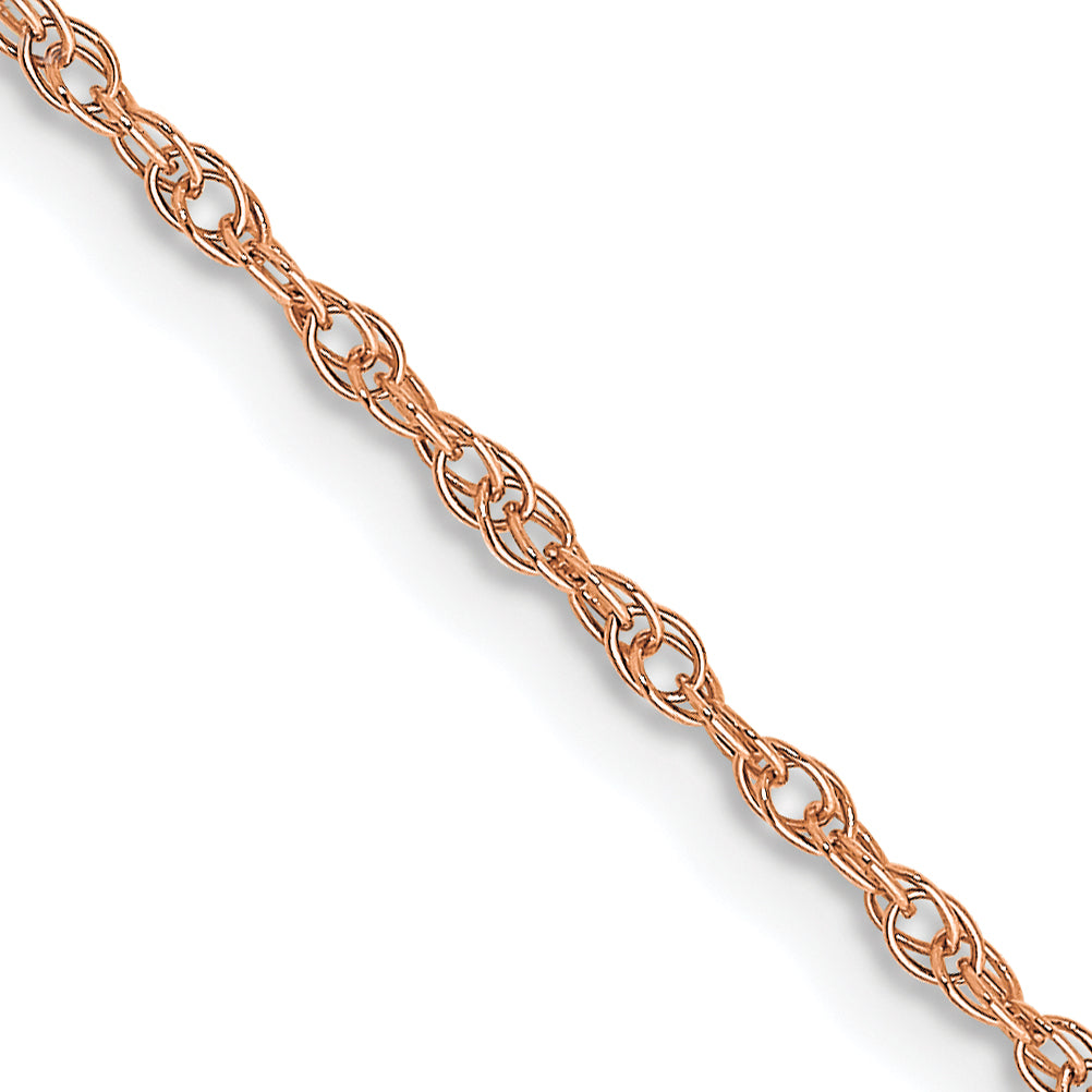 Gold (10K & 14K) Carded Cable Rope Chain - 14k Rose Gold / 16 in / 1.15 mm