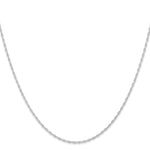 Gold (10K & 14K) Carded Cable Rope Chain - 14k White Gold / 16 in / 1.15 mm